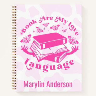 BOOKS ARE MY LOVE LANGUAGE CUSTOM NAME COWPRINT