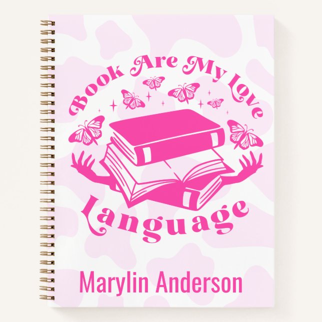 BOOKS ARE MY LOVE LANGUAGE CUSTOM NAME COWPRINT (Front)