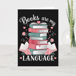 Books Are My Love Language Reading Lover Librarian Card