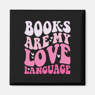 Books Are My Love Language Valentine Day Kids Boys Magnet