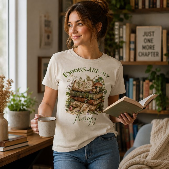 Books are my Therapy Tri-Blend Shirt (Creator Uploaded)