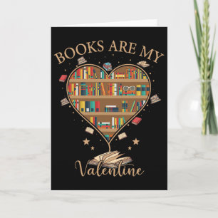 Books Are My Valentine Valentines Day Librarian Bo Card