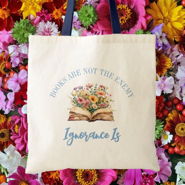 Books are not the enemy Book Tote Bag (Creator Uploaded)