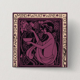 Books are to the Mind 15 Cm Square Badge