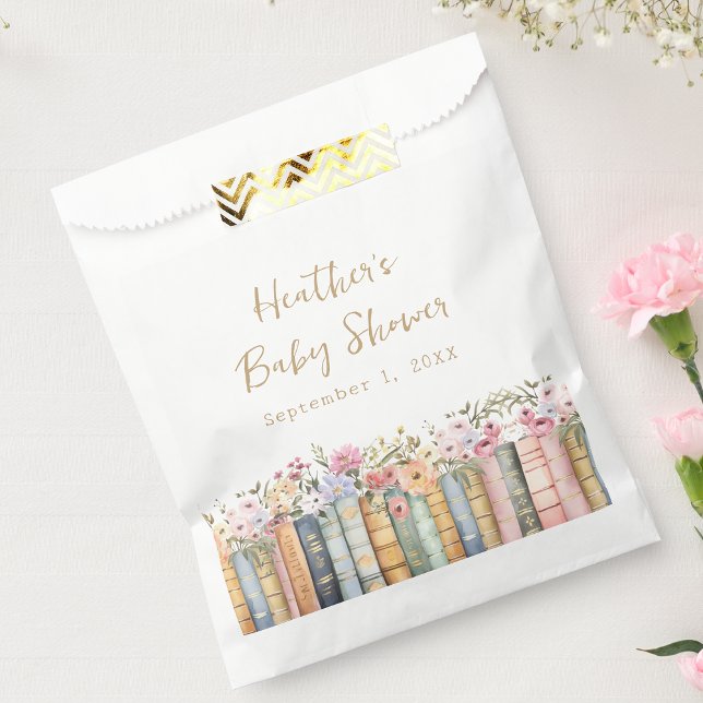 Books Baby Shower Favour Bags (Wildflower Books Baby Shower Favor Bags by Painted Paperie)