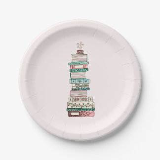 Books & Blossoms Paper Plates