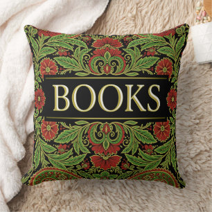 Books Book Lovers Writers Readers Bibliophiles Cushion