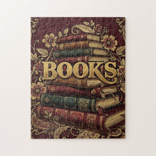 Books Book Lovers Writers Readers Bibliophiles Jigsaw Puzzle