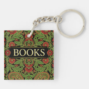Books Book Lovers Writers Readers Bibliophiles Key Ring