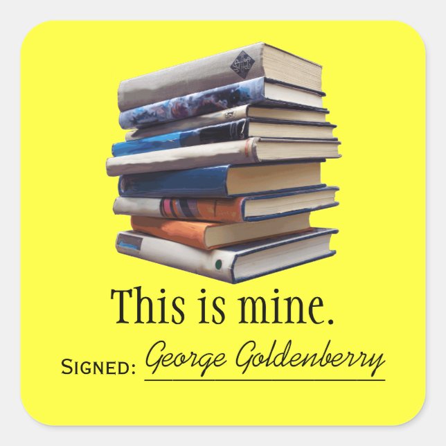 Books Bookplate or Ownership Sticker (Front)