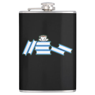 Books - Books and Teacup Hip Flask
