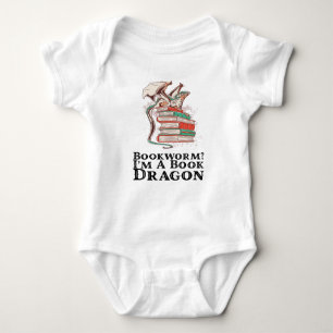 Books - Bookworm? I'm A Book Dragon Baby Bodysuit