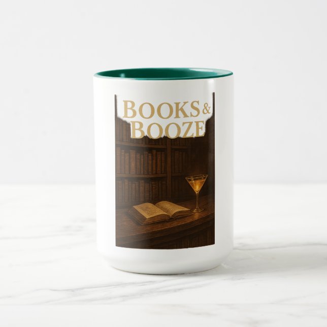 Books & Booze For bar lover Mug (Center)