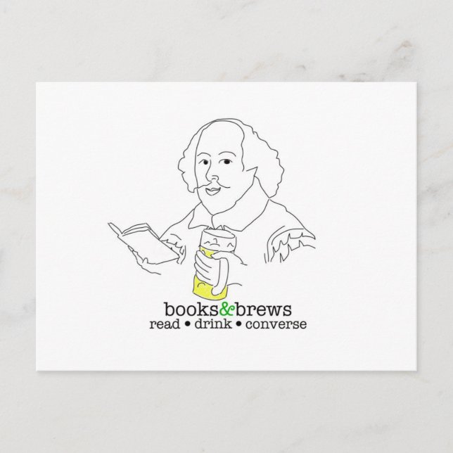 Books & Brews Logo Postcard (Front)