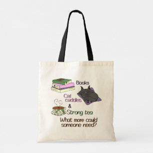 Books, Cat cuddles and Tea Tote Bag