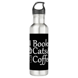 Books Cats & Coffee 710 Ml Water Bottle