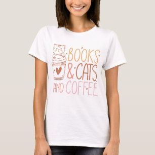 Books Cats Coffee T-Shirt