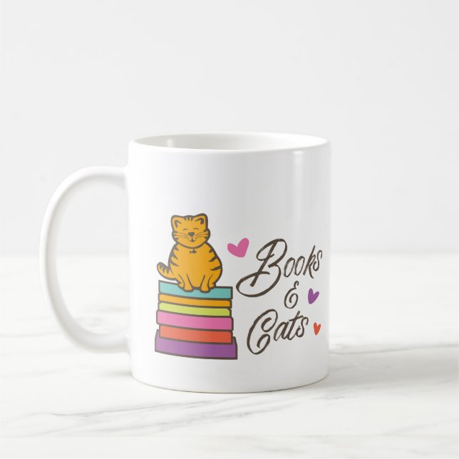 Books & Cats Mug (Left)