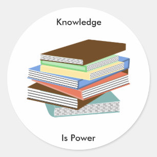 Books Classic Round Sticker