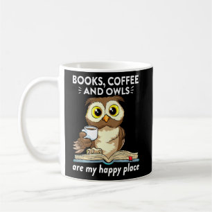 Books Coffee And Owls Teacher Student Reading Mug