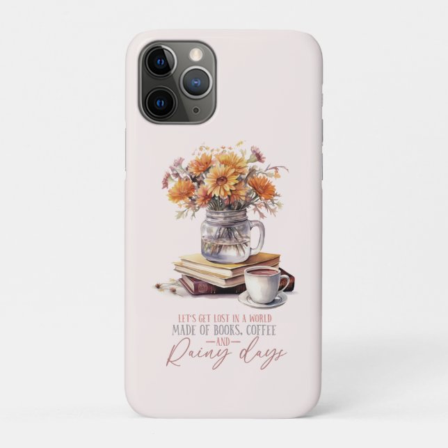 Books, Coffee and Rainy Days Case-Mate iPhone Case (Back)