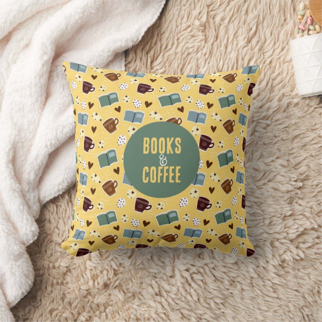 Books & Coffee Cushion (Blanket)