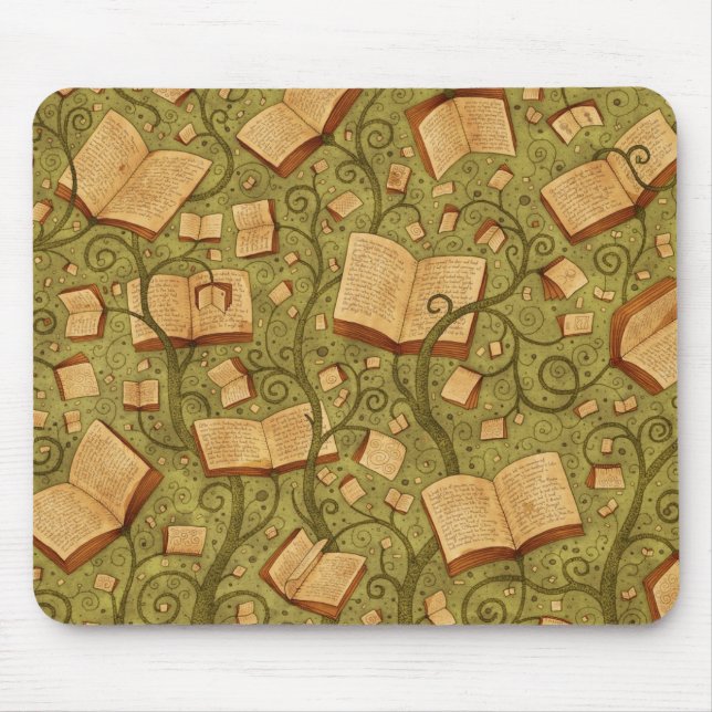 Books (Colour 3) Mouse Pad (Front)