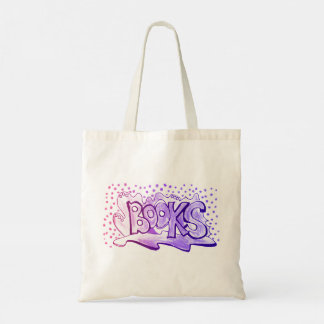 Books creative hand lettering tote bag