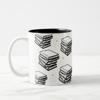 "Books Design"  Two-Tone Coffee Mug