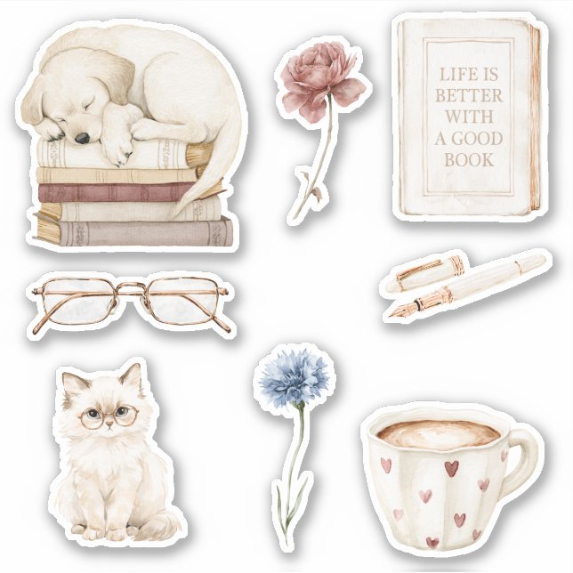 Books Dog Cat Flowers (Front)