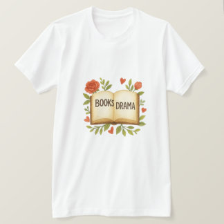 Books > Drama – Watercolor Book Lover Illustration T-Shirt