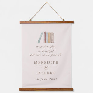 Books Every Love Story Personalised Wedding Hanging Tapestry