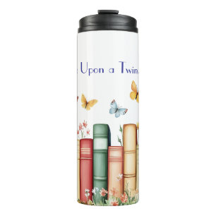 Books, Flowers, Butterflies Thermal Tumbler