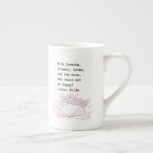 Books & Flowers Oscar Wilde Coffee Mug