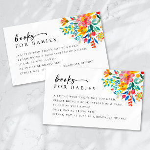 Books for Babies Floral Fiesta Baby Shower Enclosure Card