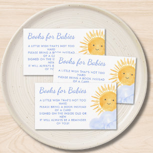 Books For Babies Here Comes The Sons Baby Shower  Enclosure Card