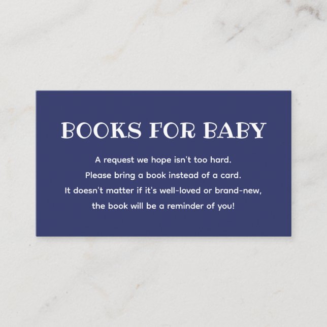 Books For Baby 4th Of July Themed Baby Shower Enclosure Card (Front)