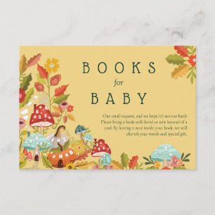 Books for Baby Autumn Leafs Mushrooms & Pumpkins Enclosure Card