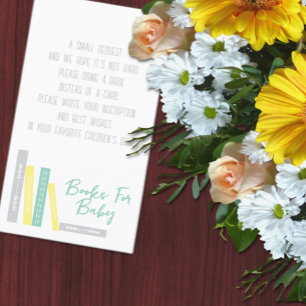 Books For Baby Baby Shower Enclosure Card