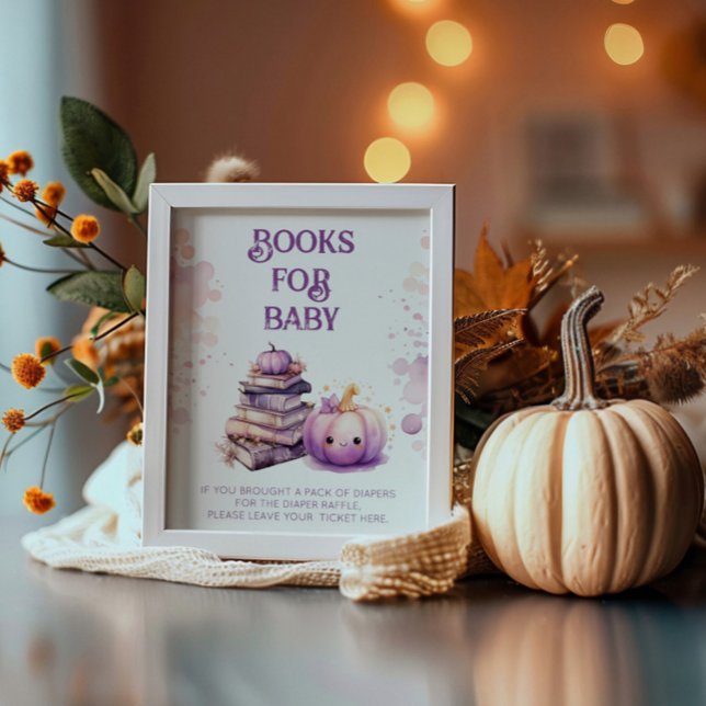 Books for Baby Baby Shower Little Pumpkin Fall Poster (Creator Uploaded)
