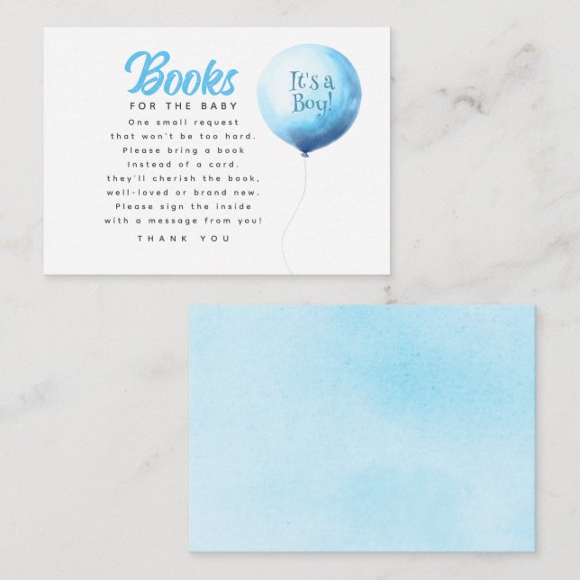 Books For Baby Baby Shower Request Card (Front/Back)
