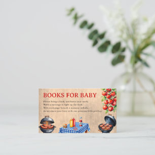 Books for Baby – BBQ Baby-Q Couples Shower Enclosure Card