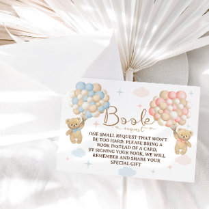 Books For Baby Bear Stars & Balloons Themed Enclosure Card