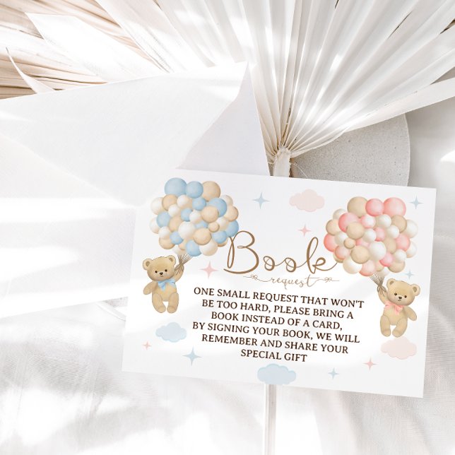 Books For Baby Bear Stars & Balloons Themed Enclosure Card (Creator Uploaded)
