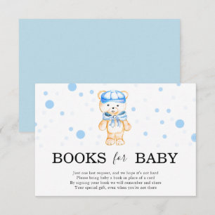 Books for Baby Blue Boy Baby Shower Enclosure Card