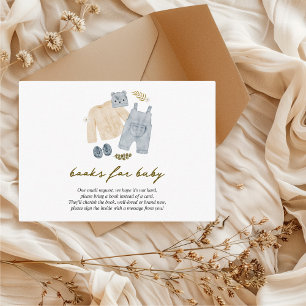 Books for Baby Blue Jean Baby Rustic Cowboy Denim Enclosure Card