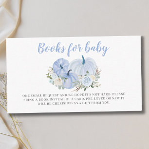 Books For Baby Blue Little Pumpkin Baby Shower Enclosure Card