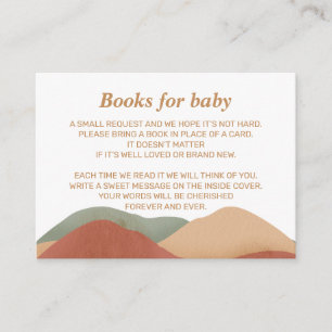 Books for Baby   Boho Baby Shower Southwest Desert Enclosure Card