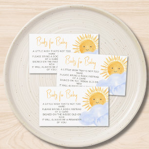 Books For Baby Boho Sunshine Baby Shower Enclosure Card