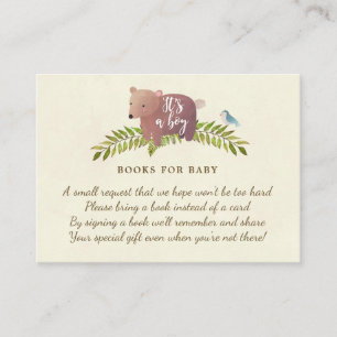 books for baby book request card cute bear boy